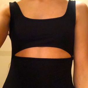 Black Cutout Bodysuit